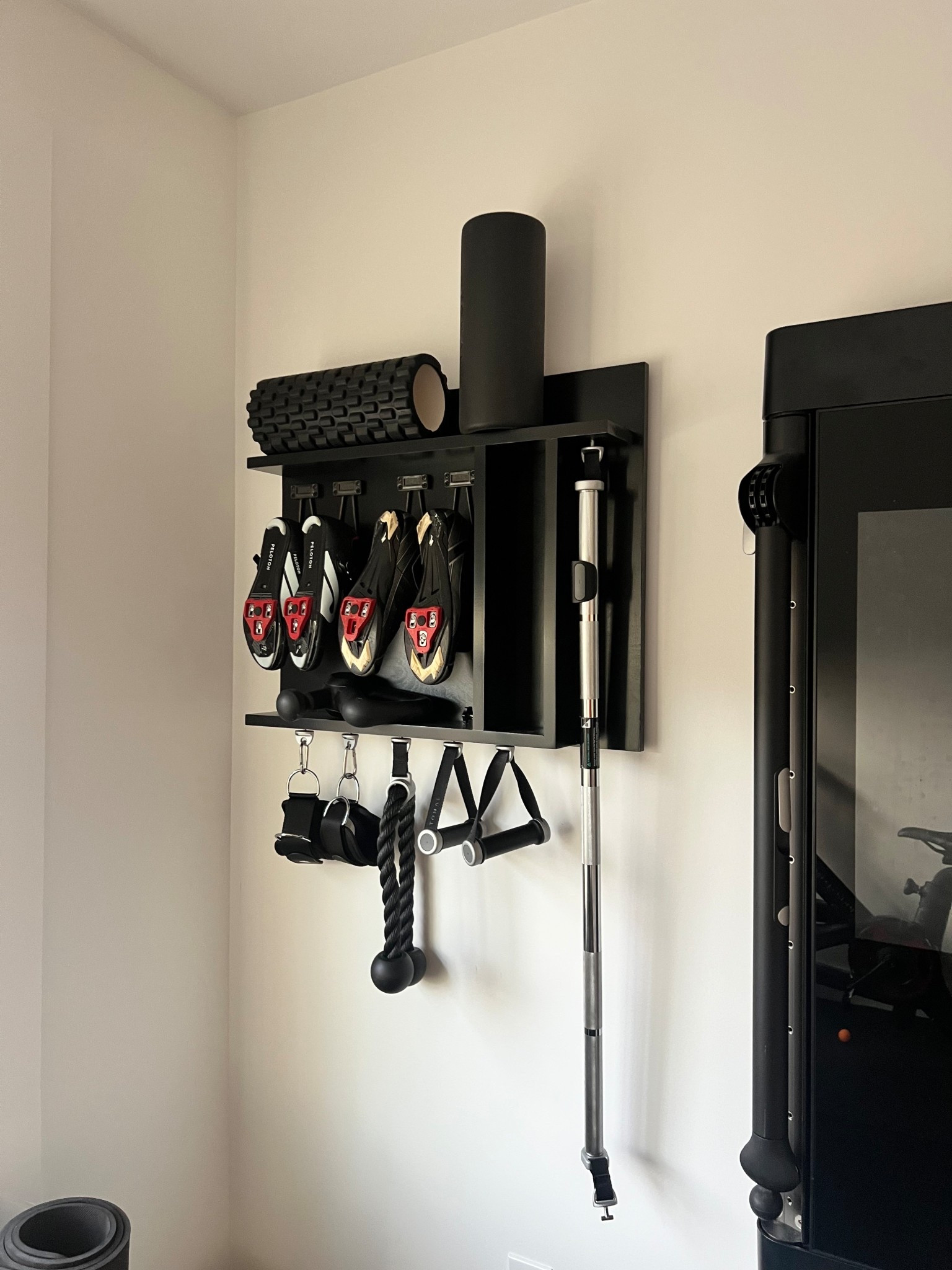 Home gym wall organization! Our exact one comes in tons of variations from the @Etsy shop! Linked other options as well! 

#LTKHome #LTKfitnessgoals #LTKActive