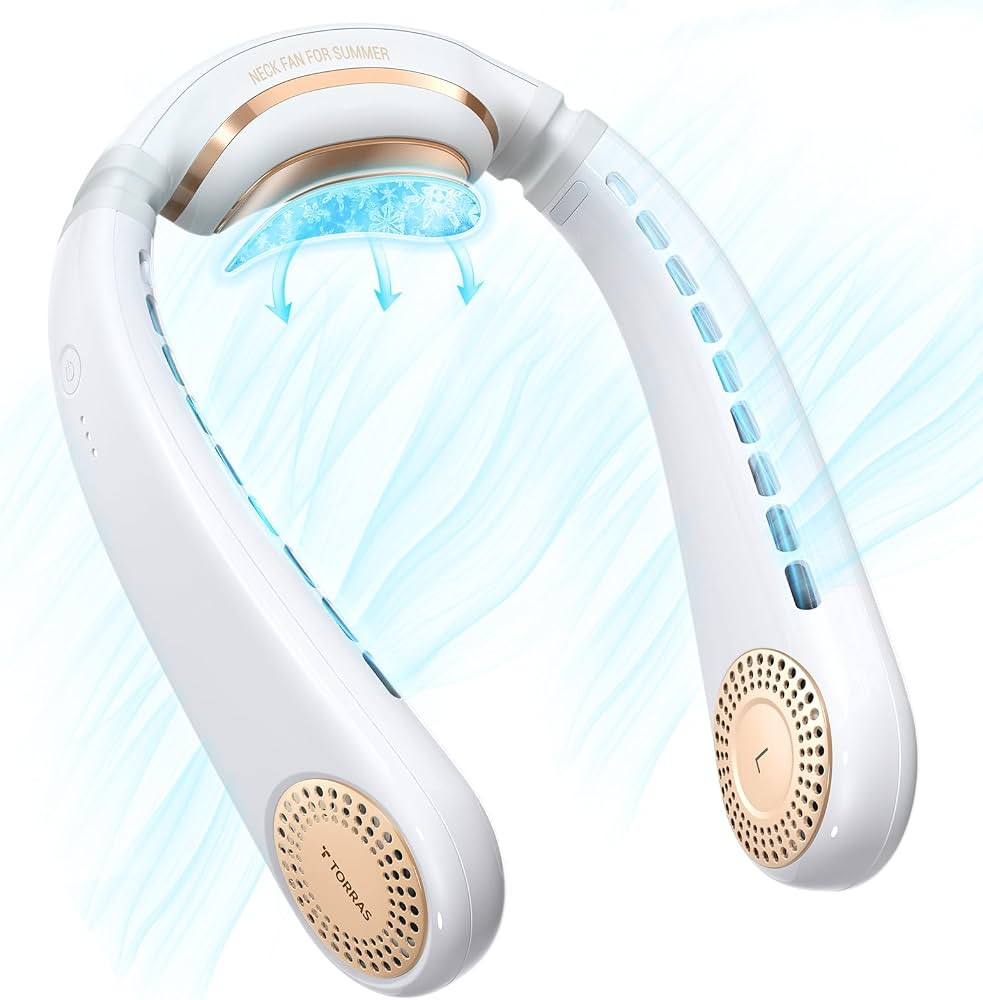 TORRAS COOLIFY Neck Air Conditioner, Ultra Light Cooling Neck Fan, Portable Neck Fan Rechargeable... | Amazon (US)