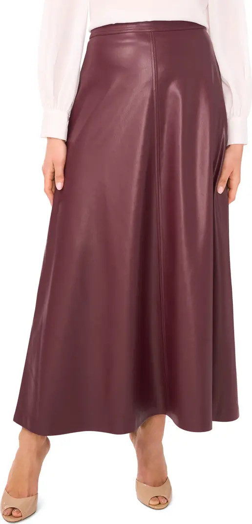 Faux Leather A-Line Skirt | Nordstrom