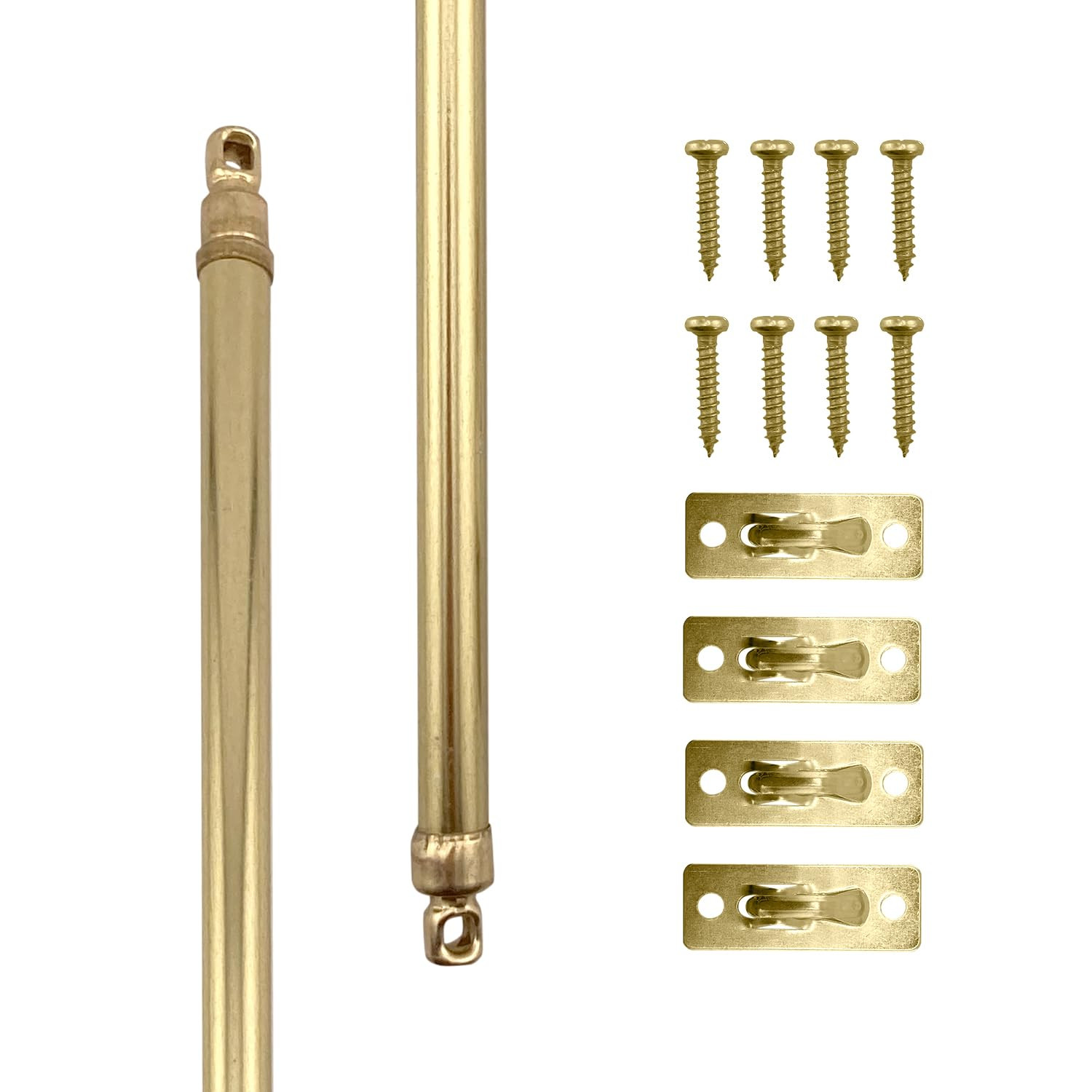 Amazing Drapery Hardware Swivel Sash Curtain Rods with Brass Finish, Set of 2 (Hardware Included)... | Amazon (US)