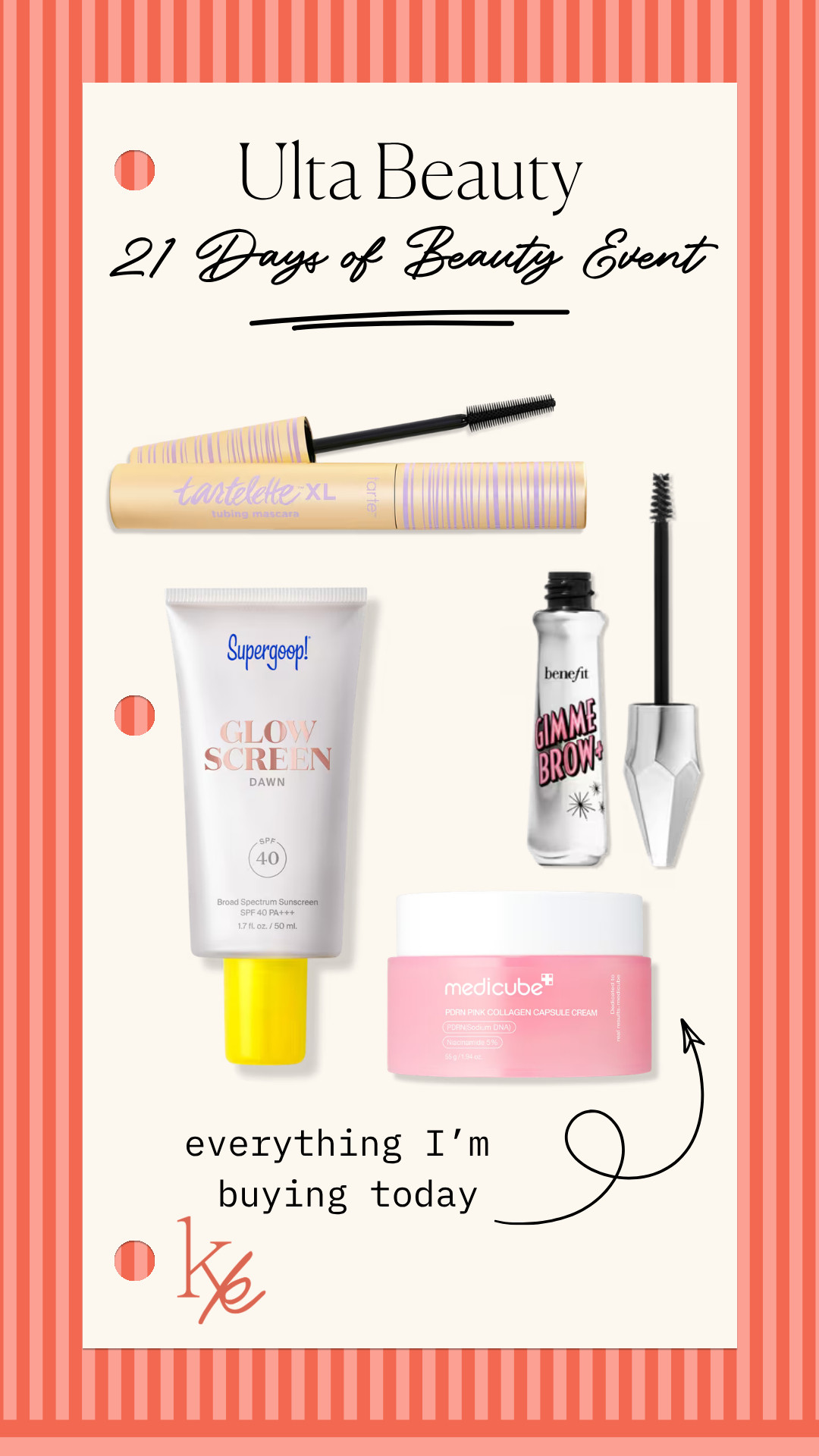 Ulta Beauty sale finds. What I'm grabbing today! #ultabeauty #beauty #medicube #browtint #selfcare #supergoop #glowscreen #makeuproutine #morningskincare

#LTKgrwm #LTKmorningroutine #LTKBeauty