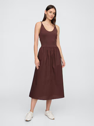Twist-Strap Scoopneck Midi Dress | Gap Factory | Gap Factory