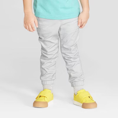 Toddler Boys' Stretch Twill Front Jogger Pants - Cat & Jack™ Gray | Target