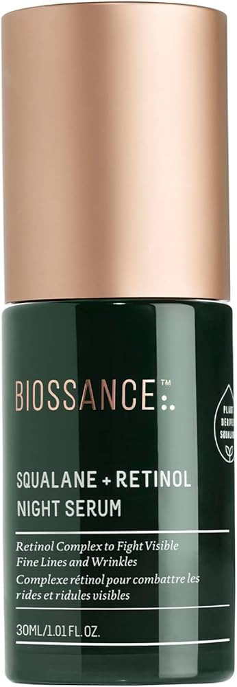 Biossance Squalane + Retinol Serum. Encapsulated Time-Release Retinol to Reduce Fine, Lines, Wr... | Amazon (US)