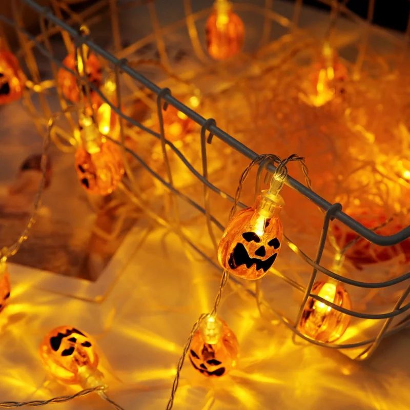 Halloween String Lights, LED Pumpkin Lights, Holiday Lights For Outdoor Decor,2 Modes Steady/Flic... | Walmart (US)