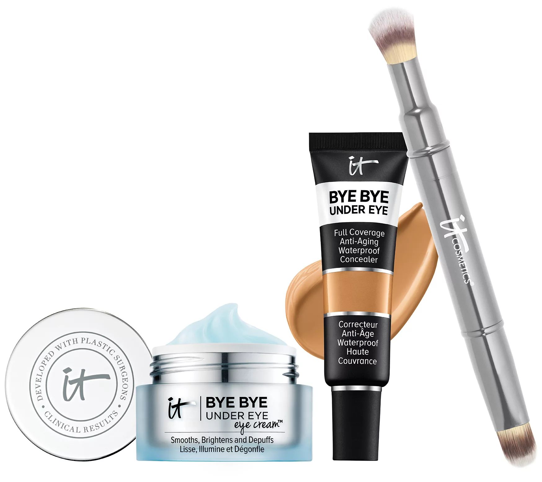 IT Cosmetics Bye Bye Under Eye and Eye Cream with Brush - QVC.com | QVC