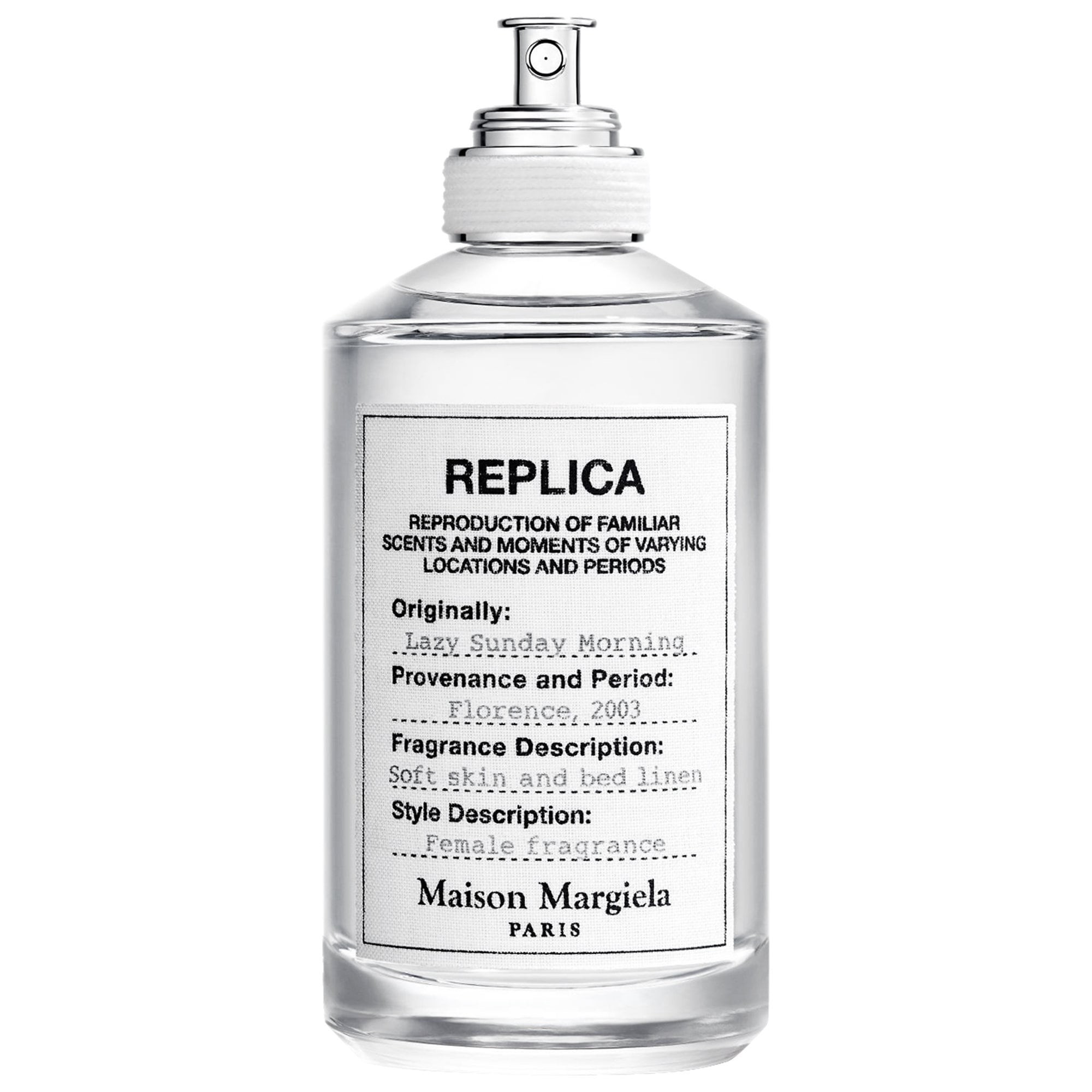 Maison Margiela 'REPLICA' Lazy Sunday Morning Eau de Toilette with White Musk, Lily of the Valley, and Iris 3.4 oz/ 100 mL | Sephora (US)