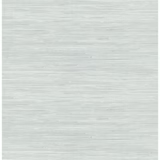 Whisper Blue Classic Faux Grasscloth Blue Textured Peel and Stick Vinyl Wallpaper | The Home Depot