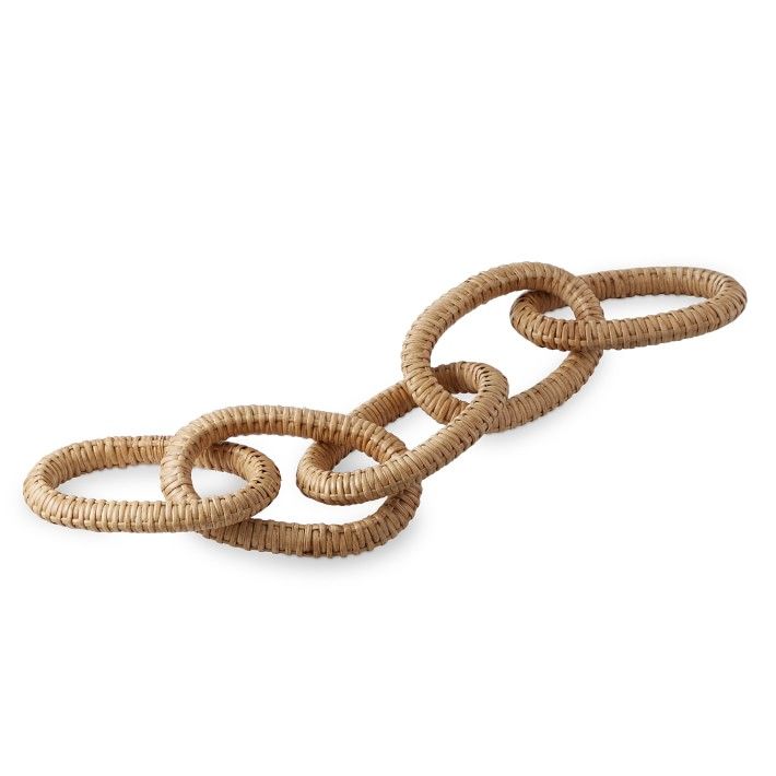 Beverly Wicker Chain Link Object, Natural | Williams-Sonoma