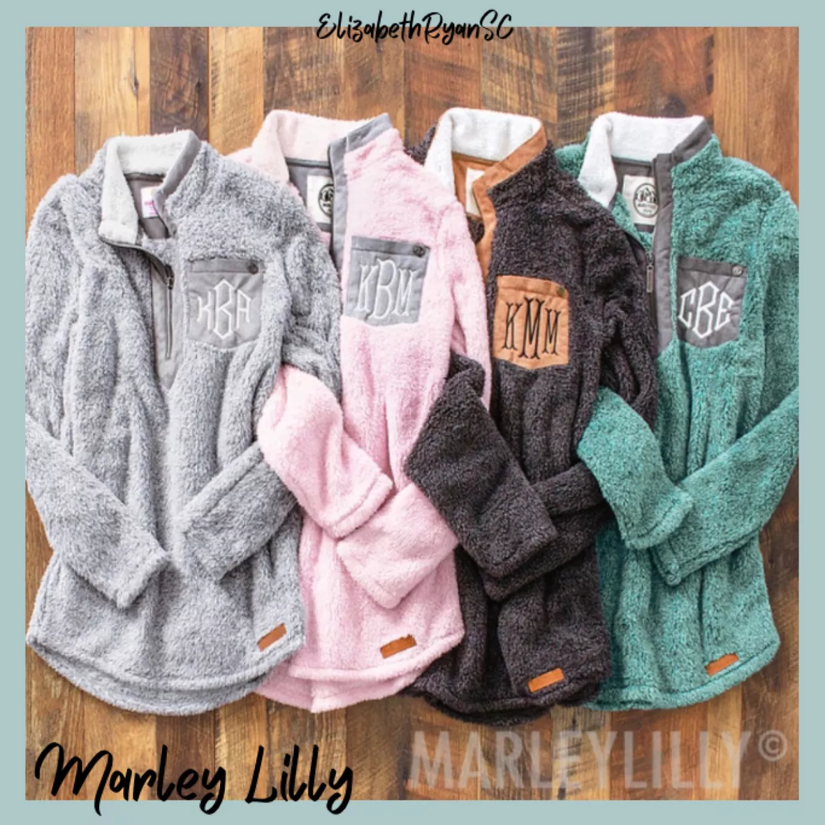 Monogrammed Sherpa Pullover
