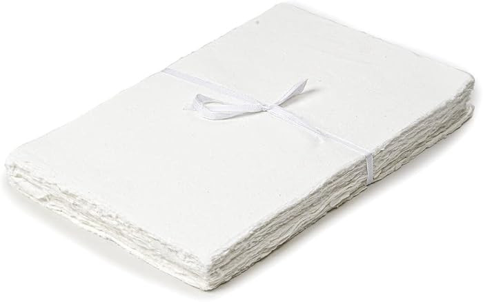 LEATHER VILLAGE Handmade Rough Textured Watercolor Paper 7.5x11.5 in White | Amazon (US)