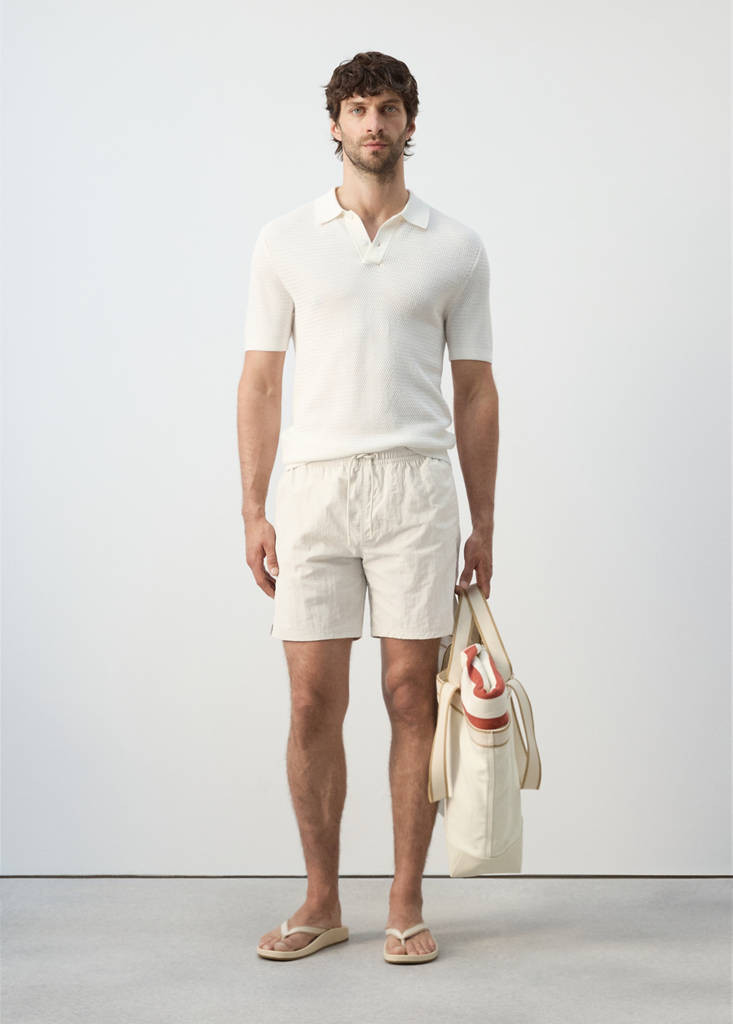 Basic drawstring swimsuit sand - Man - M - MANGO MAN | Mango (US/MX/AU)