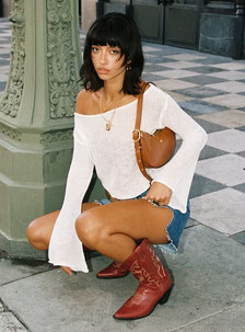 Cafe Pari Sweater White | Princess Polly US