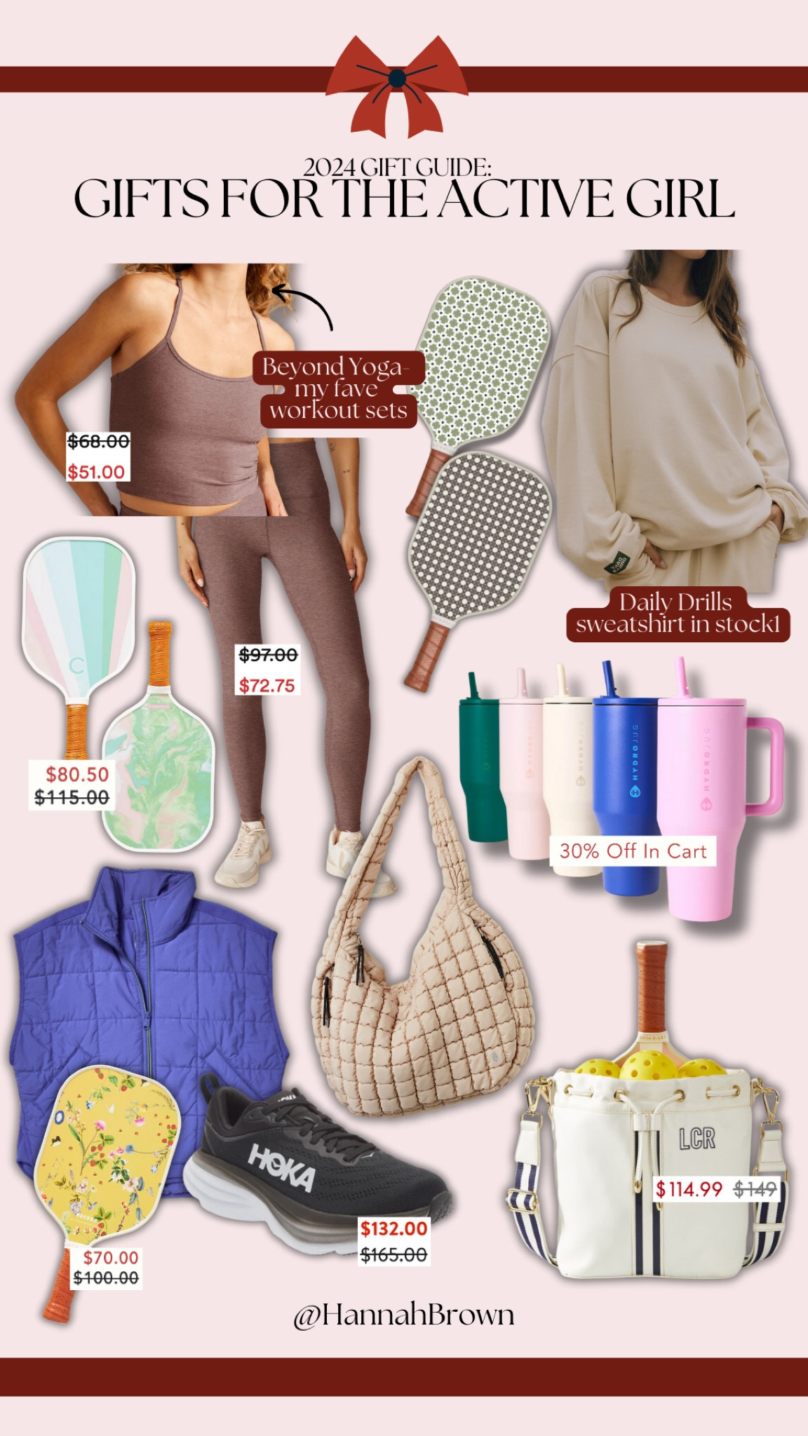 These are my top gift recommendations for the sporty girl in your life! Beyond Yoga sets are my fave for working out! I think the customized Pickleball bag would be so cute for someone who already loves Pickleball or wants to get into it in the New Year! 

#LTKGiftGuide #LTKCyberWeek #LTKHoliday