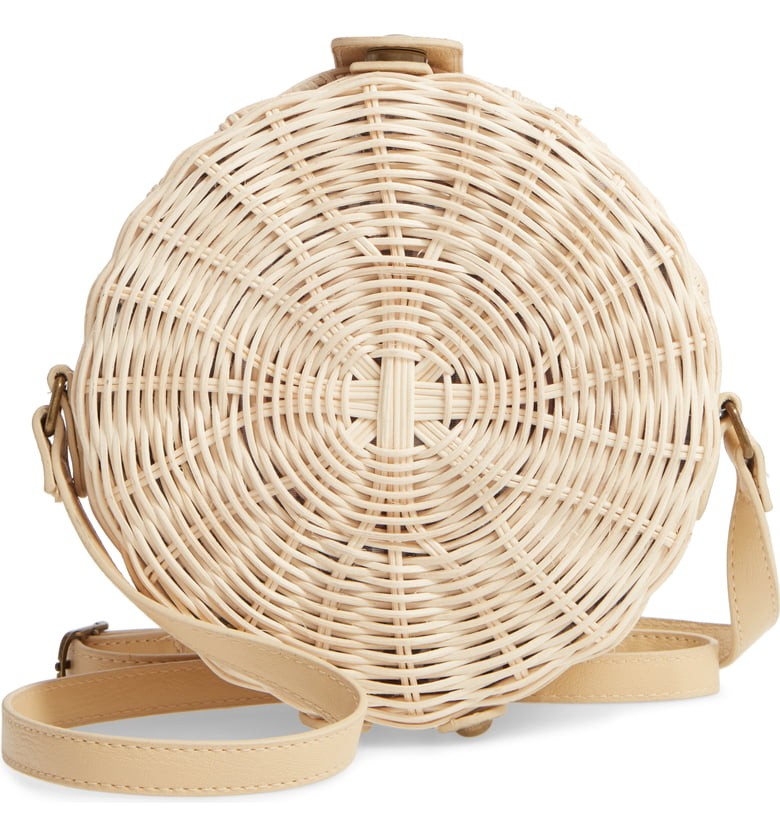 Hazel Woven Rattan Circle Crossbody Bag | Nordstrom