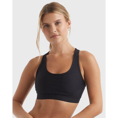 Hanes Sport Women's Racerback Sports Bra with Compression Black XL | Target