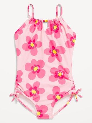 Printed Bead-Cutout One-Piece Swimsuit for Girls | Old Navy (US)