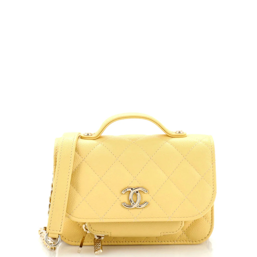 Business Affinity Flap Clutch with Chain Quilted Caviar | Rebag