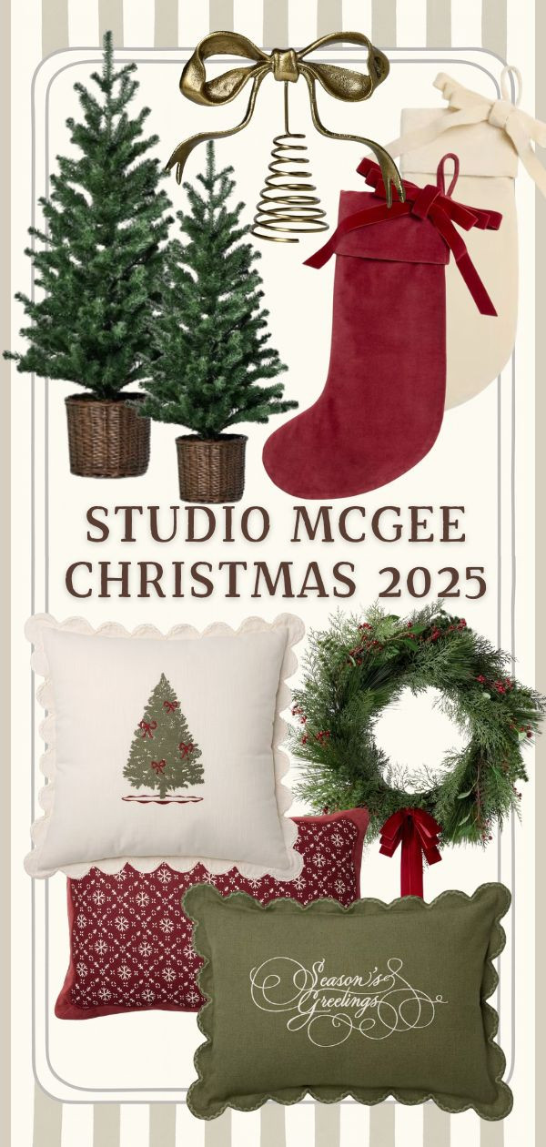Studio McGee’s Christmas decor at Target is here, and it’s everything we love about the holidays — timeless, cozy, and effortlessly elegant. From velvet ornaments to that sweet Christmas tree pillow, each piece brings a touch of modern classic charm to your home.

I’ve gathered my designer favorites from the new Studio McGee Target collection so you can create a warm, inviting space that feels magical all season long. 🎄

Tap to shop my holiday home decor picks and see how these pieces transform any room into a cozy Christmas retreat. 

 #LTKHoliday #LTKSeasonal #LTKHome