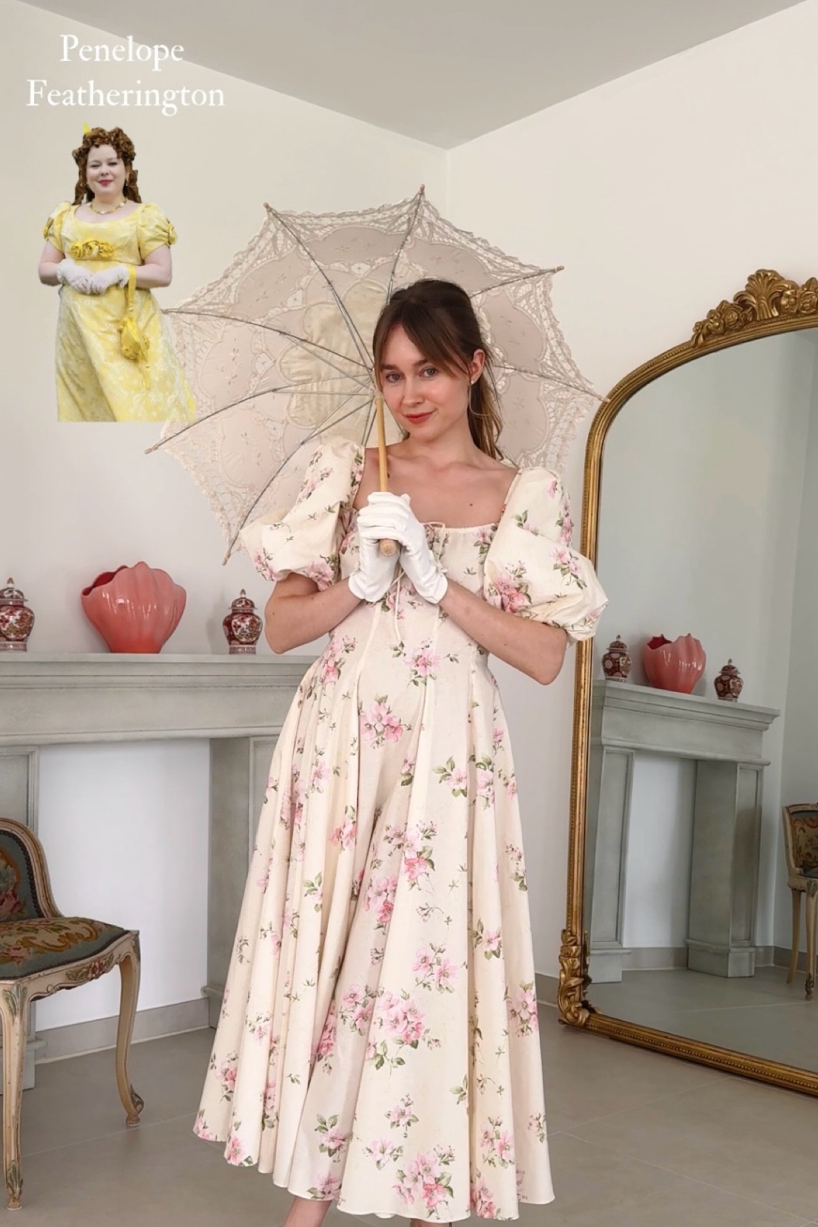 Bridgerton inspired dress from Selkie (use code JULIQUE for 10% off)
This style is called the Day Dress 👗