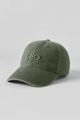 ALO | Washed Off-Duty Cap in Bamboo Green Wash | Alo Yoga