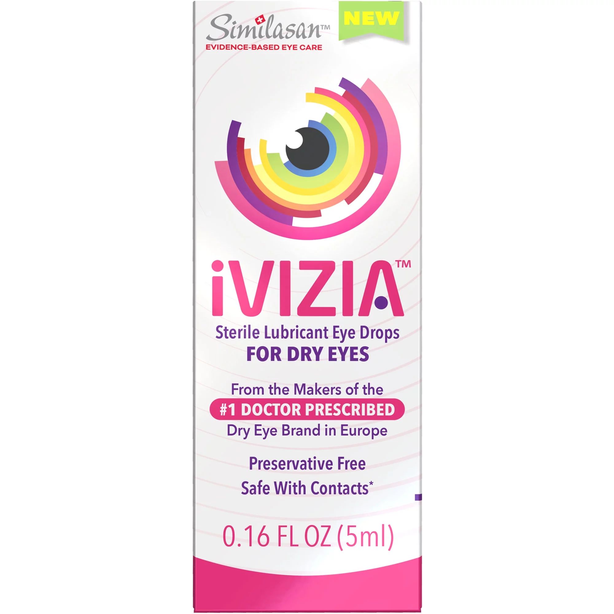 iVIZIA Sterile Lubricant Eye Drops for Dry Eyes, Preservative-Free, Moisturizing, Dry Eye Relief,... | Walmart (US)