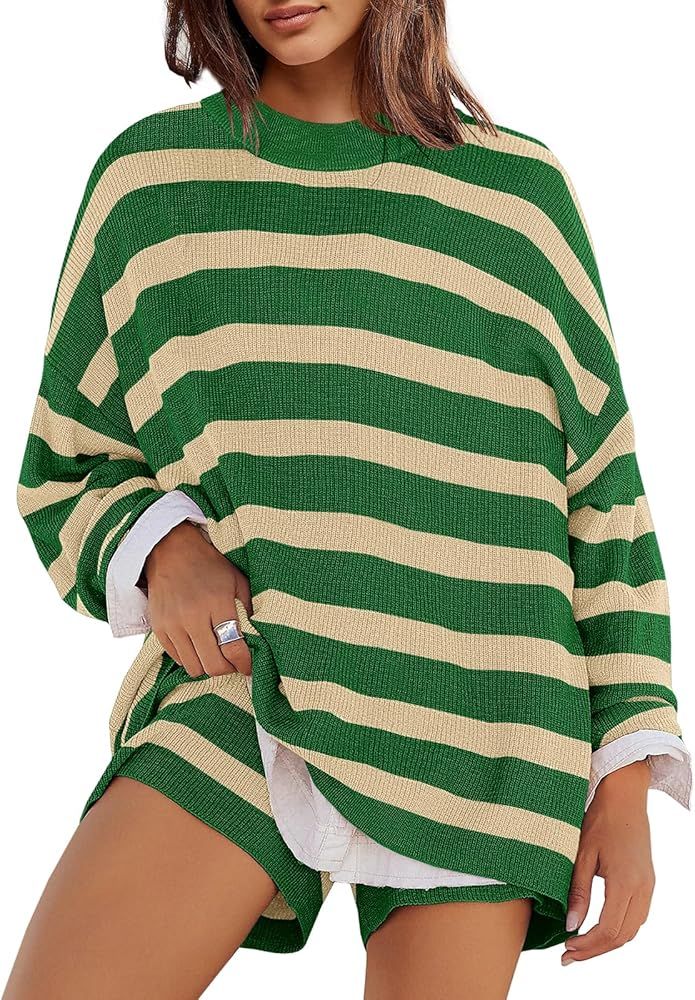 Panadila Womens Striped Sweater Set Oversized Lounge Sets Matching Pajamas Long Sleeve Sweater To... | Amazon (US)