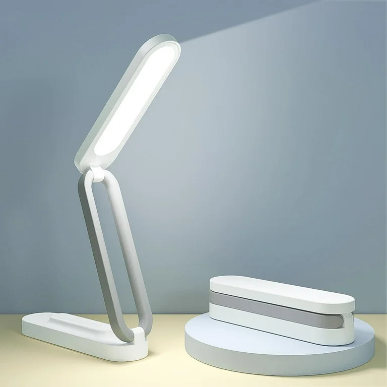 CAALOGT LED Foldable Modern Desk Lamp with 3 Modes Dimmable, White | Walmart (US)