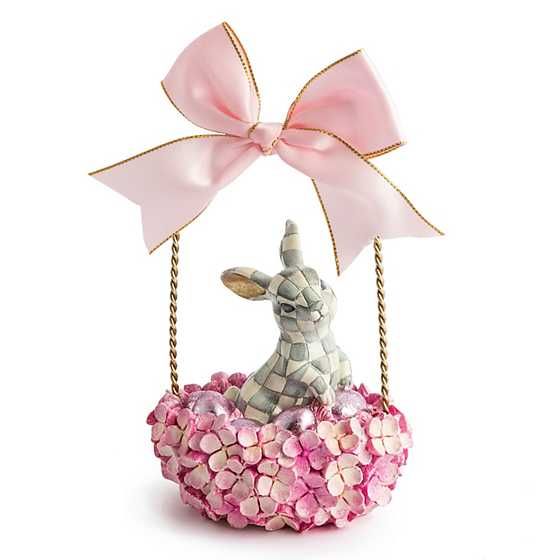 Touch of Pink Bunny Basket | MacKenzie-Childs