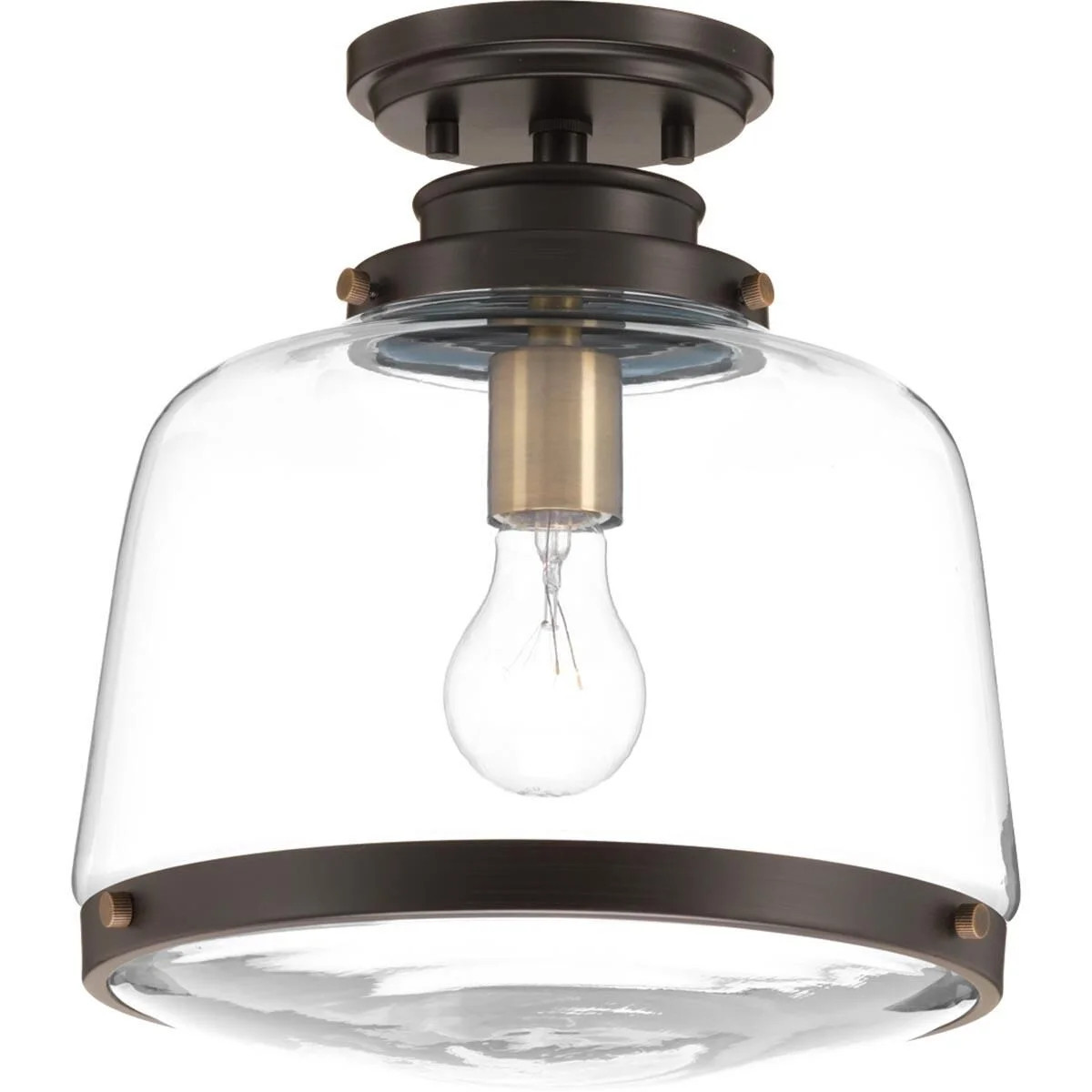 Judson 11 Inch 1 Light Semi Flush Mount by Progress Lighting | 1800 Lighting