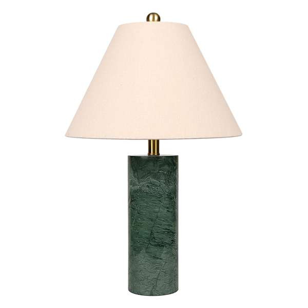 Green Marble Table Lamp with Shade, 23" | At Home