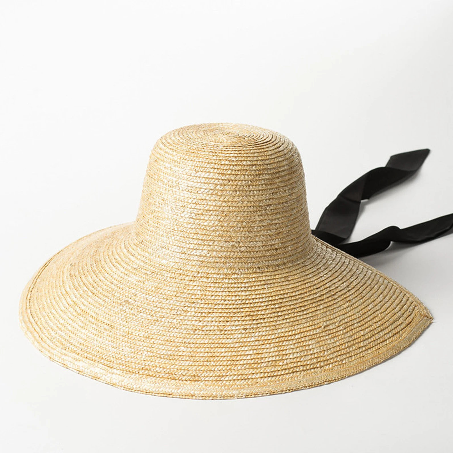 Classic and elegant girl's straw hat goes out to the beach to shade the sun straw hat | Etsy (US)