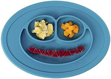 Amazon.com: ezpz Mini Mat (Blue) - 100% Silicone Suction Plate with Built-in Placemat for Infants... | Amazon (US)