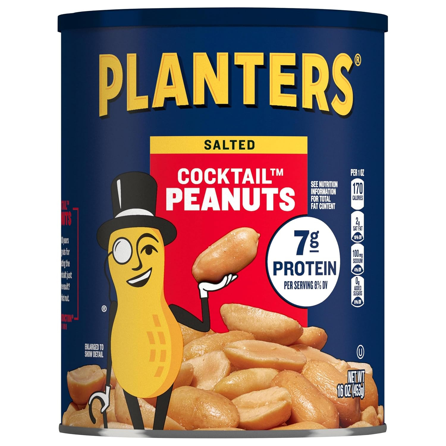 PLANTERS Salted Peanuts, Plant Based Protein Snacks, 16 Oz (6 Ct) | Amazon (US)