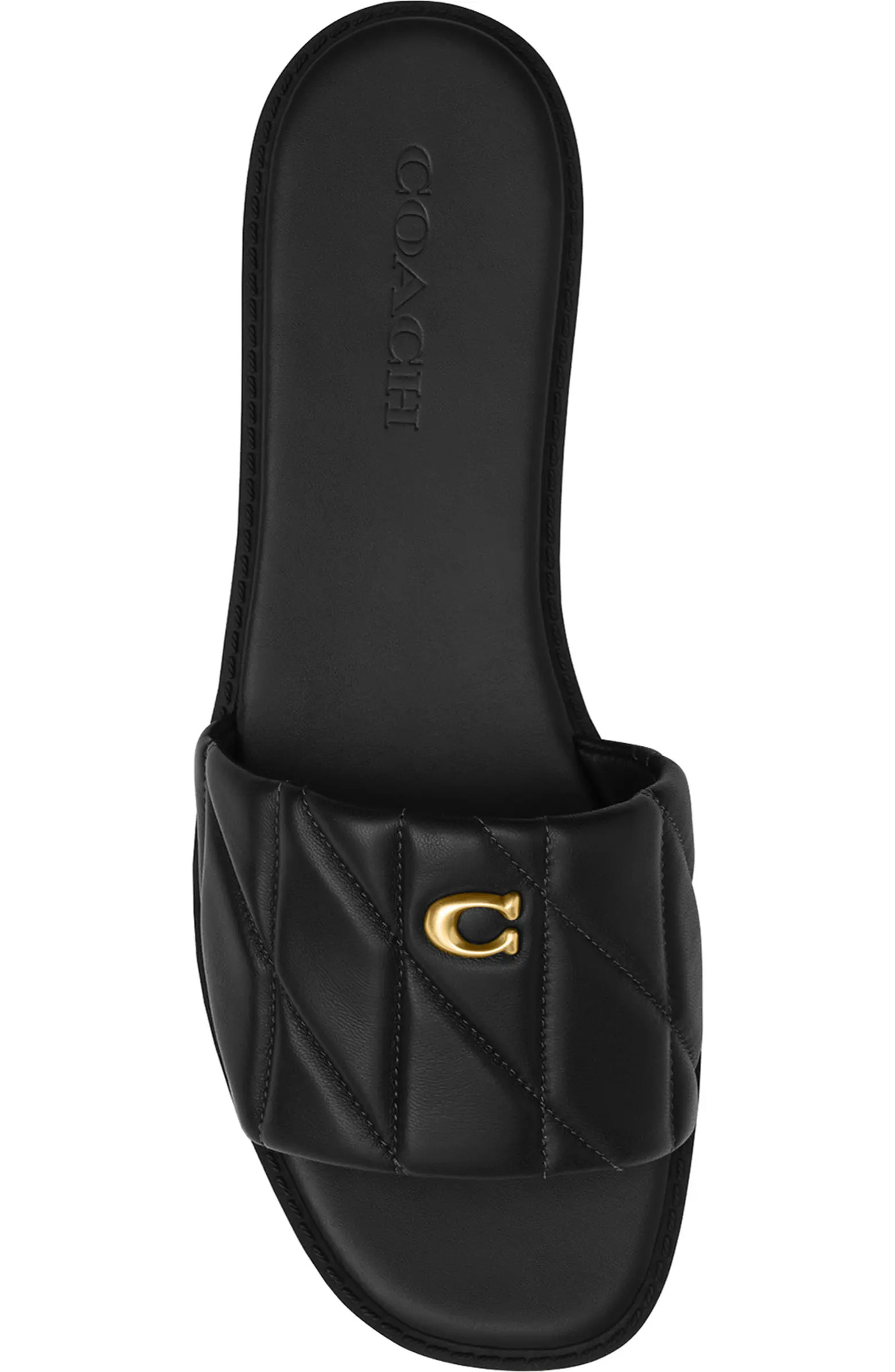 Quilted Flat Slide Sandal (Women) | Nordstrom