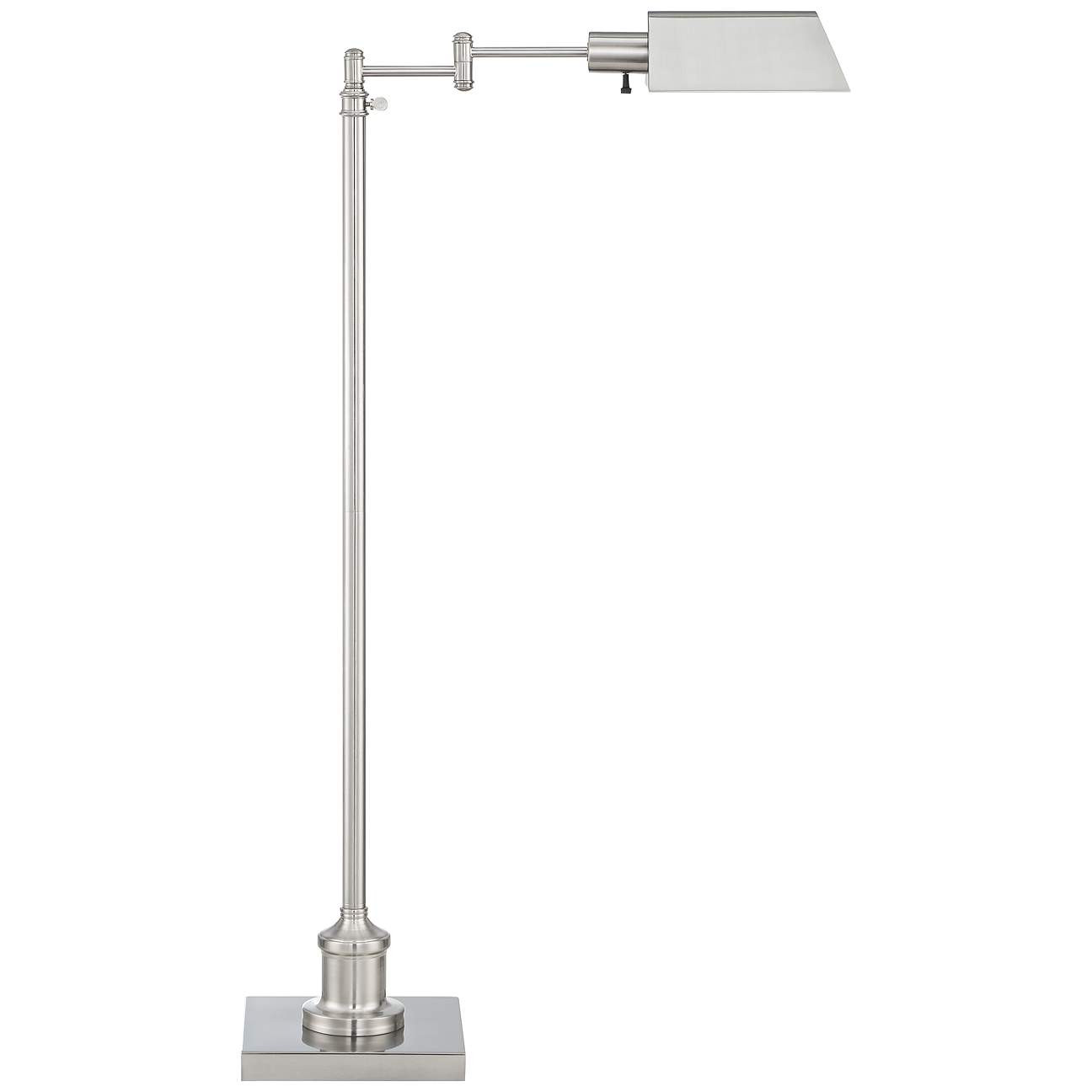 Jenson Brushed Nickel Adjustable Pharmacy Floor Lamp | LampsPlus.com