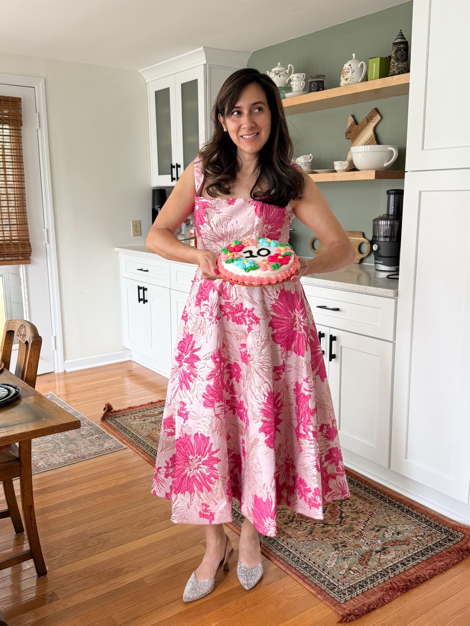 this pink jacquard dress from the dressy collection is making a comeback this spring. I love the colors so beautiful. ￼

#LTKootd #LTKOver40 #LTKSeasonal