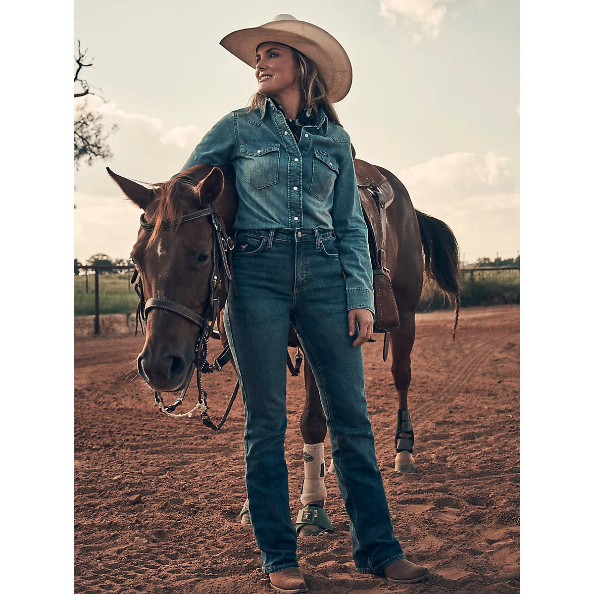Women's High Rise Rodeo Bootcut Wrangler Riding Jean in Lillian | Wrangler