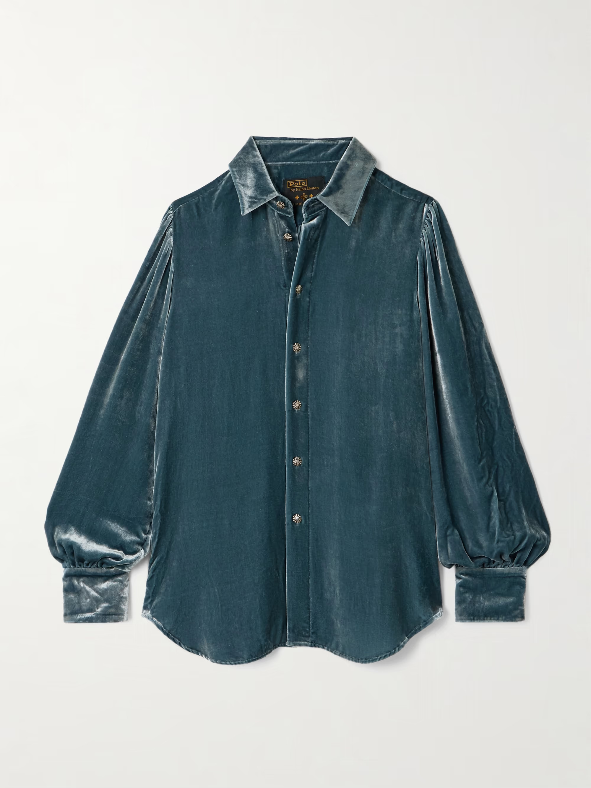 + Naiomi Glasses velvet shirt | NET-A-PORTER (US)