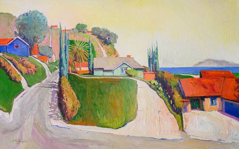 Californian Suburbs Painting by Suren Nersisyan | Saatchi Art | Saatchi Art 