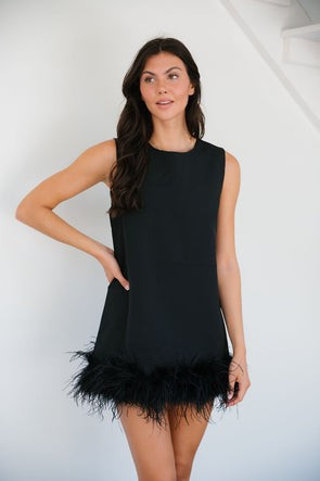 LITTLE BLACK FEATHER DRESS | Judith March