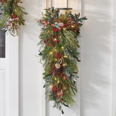 Homestead Christmas Cordless Door Swag | Grandin Road | Grandin Road