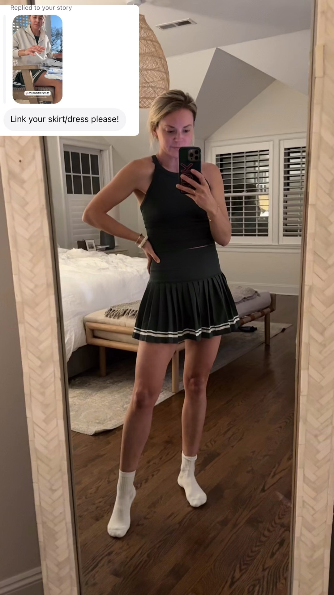 Tennis fit 🎾 wearing all smalls. Top has built in bra with removable padding  