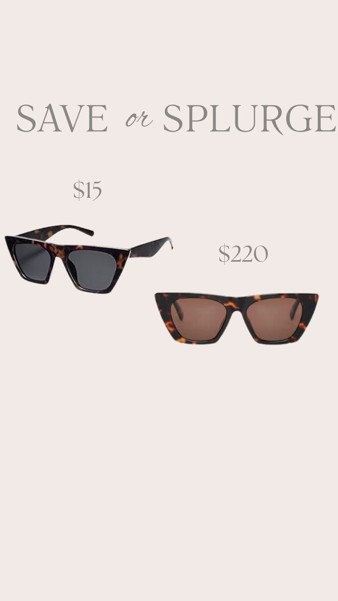 Save or splurge sunglasses 

#LTKootd #LTKmomlife #LTKgrwm