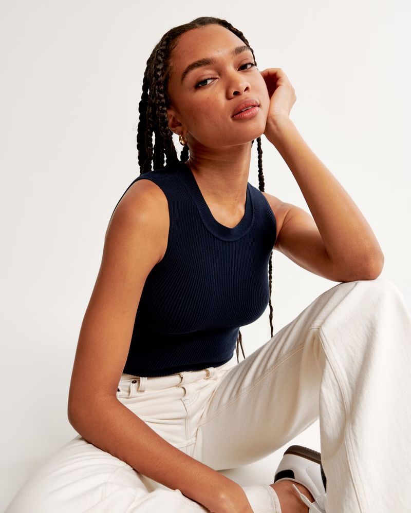 Women's Ottoman Crew Tank | Women's Clearance | Abercrombie.com | Abercrombie & Fitch (US)