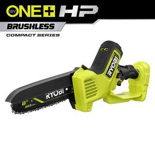 ONE+ HP 18V Brushless 8 in. Battery Compact Pruning Mini Chainsaw (Tool Only) | The Home Depot
