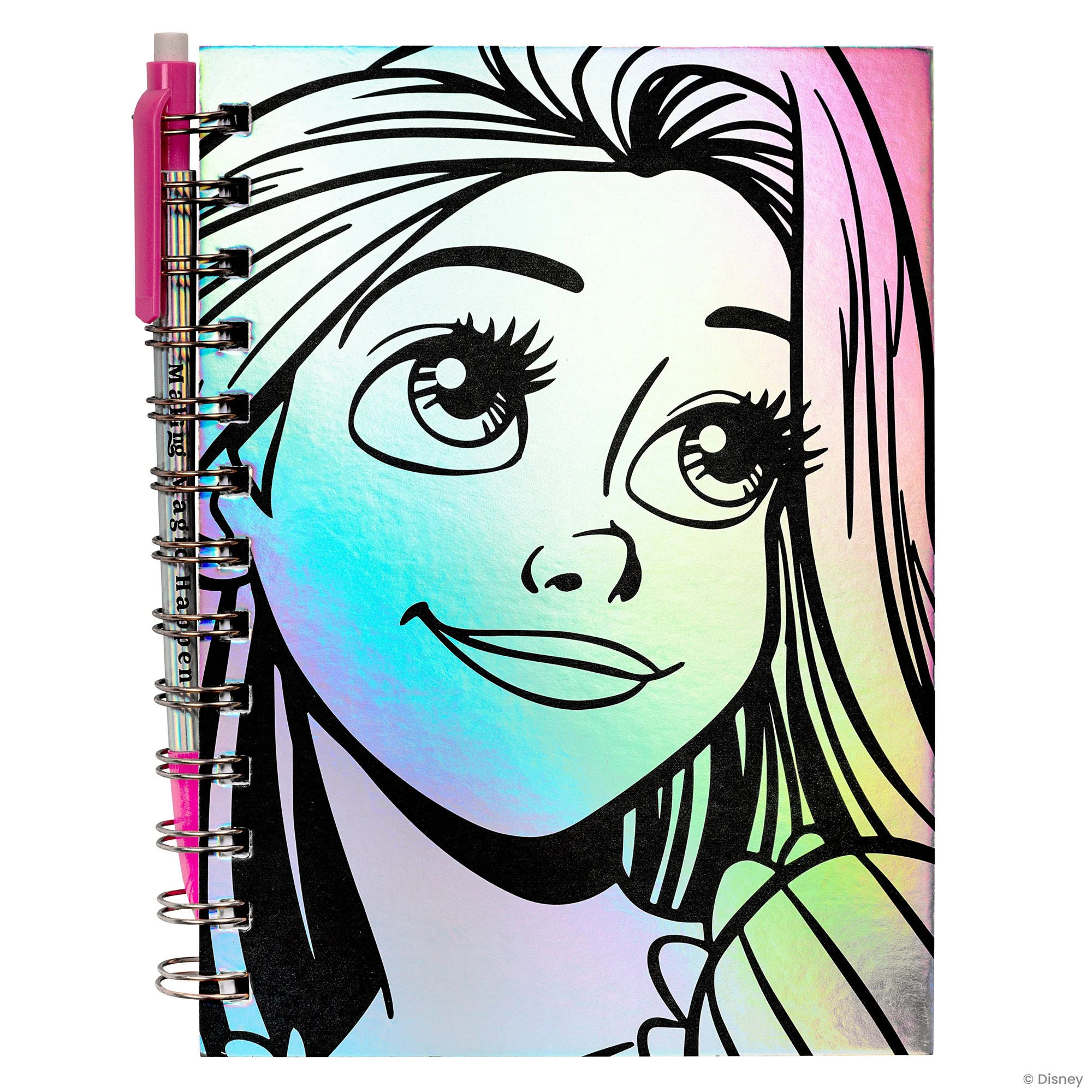 Disney Princess Iridescent Rapunzel Activity Coloring Journal & Pencil Set, 80 Sheets | Walmart (US)