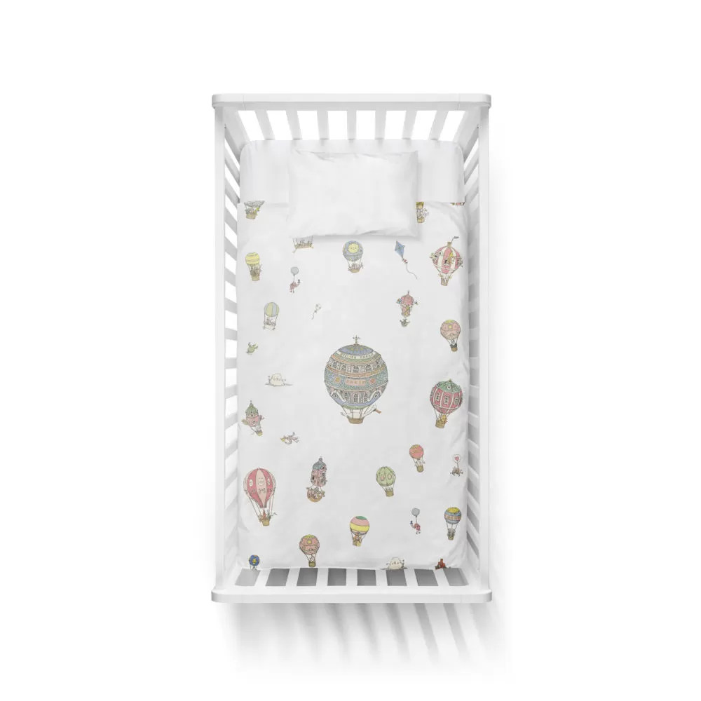 Satin Duvet Cover - Hot Air Balloons - Atelier Choux | Atelier Choux