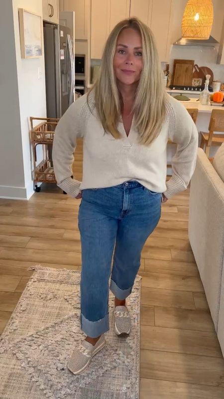 ✨20% OFF during the #LTKFallSale✨ 
The perfect denim jean to style your curvy and petite body!  I styled my midsize apple shape in these Abercrombie light denim jeans with a light pullover sweater. The waist on the denim jeans has the perfect amount of stretch. I am wearing a size 31 short. I linked the pullover sweater from Abercrombie below. I am wearing a size Large.

#ltkfallsale #ltksale #midsizejeans #curvyjeans #midsizeoutfitideas #petiteclothes 
#appleshape #midsizefalloutfits #curvyoutfit Abercrombie jeans viral jeans size 10 influencer size 12 influencer

#LTKstyletip #LTKSale #LTKmidsize