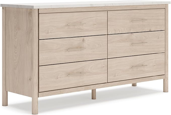 Signature Design by Ashley Cadmori Casual Bohemian Dresser with Post Legs and 6 Drawers, Replicat... | Amazon (US)